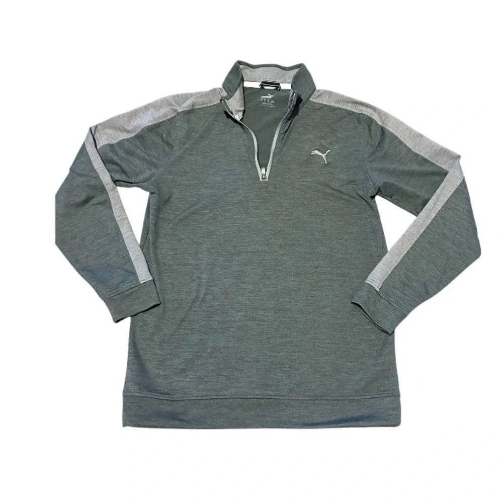 Puma Golf Men’s Cloud Spun T7 1/4 Zip Pullover Gray Small S